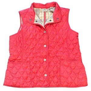 LL Bean* Quilted Vest* Lightweight * Pink/Coral* Sz M Petite‎ |Q1